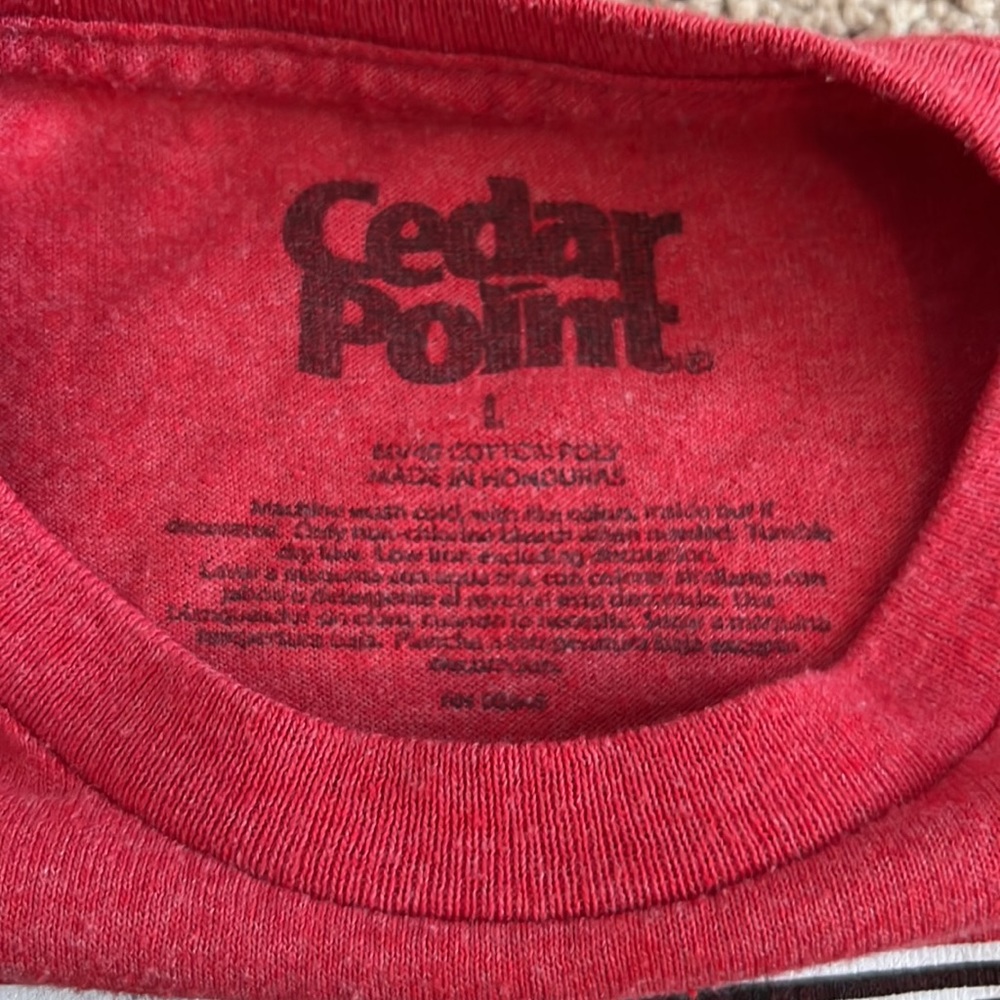 Cedar Point Retired Roller Coaster Red T-Shirt Youth Sz Large - Picture 5 of 5